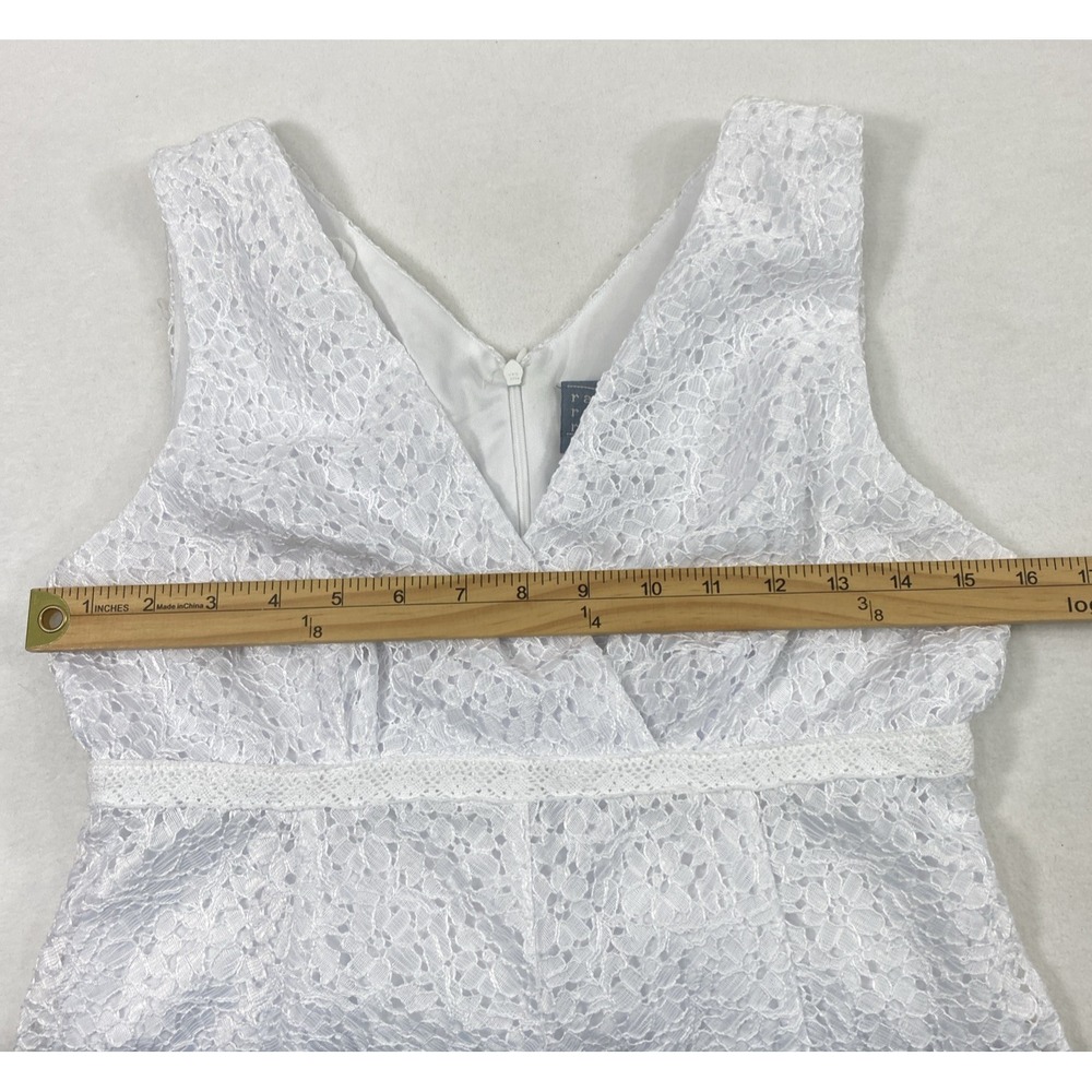 Rabbit Design Babydoll Dress Womens Size 8 White Lace Fairycore Dainty‎ Event - Picture 7 of 10